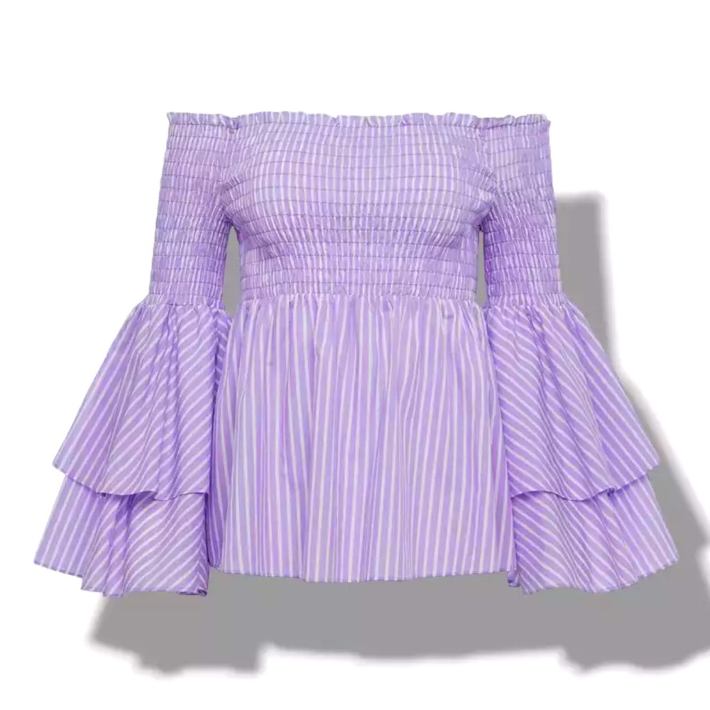 L’Agence off shoulder blouse